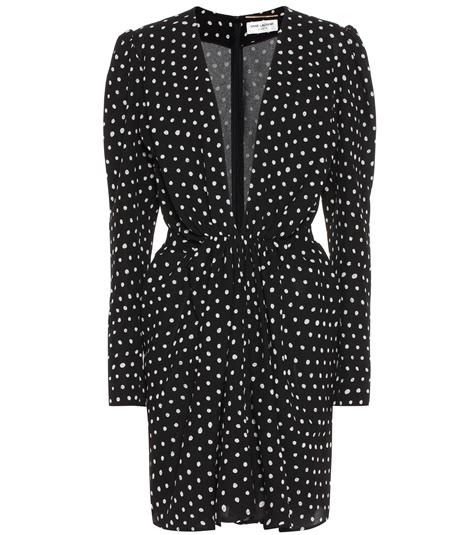 abito a pois yves saint laurent|Saint Laurent Official Online Store .